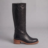 Composed Mid Calf Boots for Women with a Round Toe