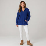 Refined Women’s Quarter Zip Jumper with Ribbed Finish