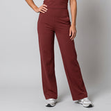 Graceful Women's High Waisted Trousers with Full Length Wide Legs