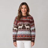 Cosy Women's Christmas Jumper with Classic Fair Isle Inspired Pattern