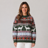 Cosy Women's Christmas Jumper with Classic Fair Isle Inspired Pattern