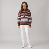 Cosy Women's Christmas Jumper with Classic Fair Isle Inspired Pattern