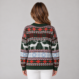 Cosy Women's Christmas Jumper with Classic Fair Isle Inspired Pattern