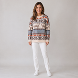 Cosy Women's Christmas Jumper with Classic Fair Isle Inspired Pattern