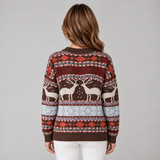 Cosy Women's Christmas Jumper with Classic Fair Isle Inspired Pattern