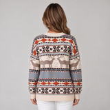 Cosy Women's Christmas Jumper with Classic Fair Isle Inspired Pattern