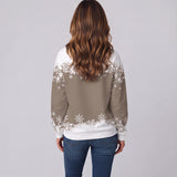 Playful Women's Christmas Jumper Featuring a Festive Snowman Print