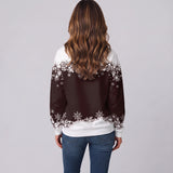 Playful Women's Christmas Jumper Featuring a Festive Snowman Print