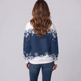 Playful Women's Christmas Jumper Featuring a Festive Snowman Print
