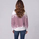 Playful Women's Christmas Jumper Featuring a Festive Snowman Print