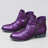 Elegant Women's Orthopaedic Ankle Boots with Refined Zip Detail