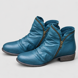 Elegant Women's Orthopaedic Ankle Boots with Refined Zip Detail