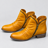 Elegant Women's Orthopaedic Ankle Boots with Refined Zip Detail