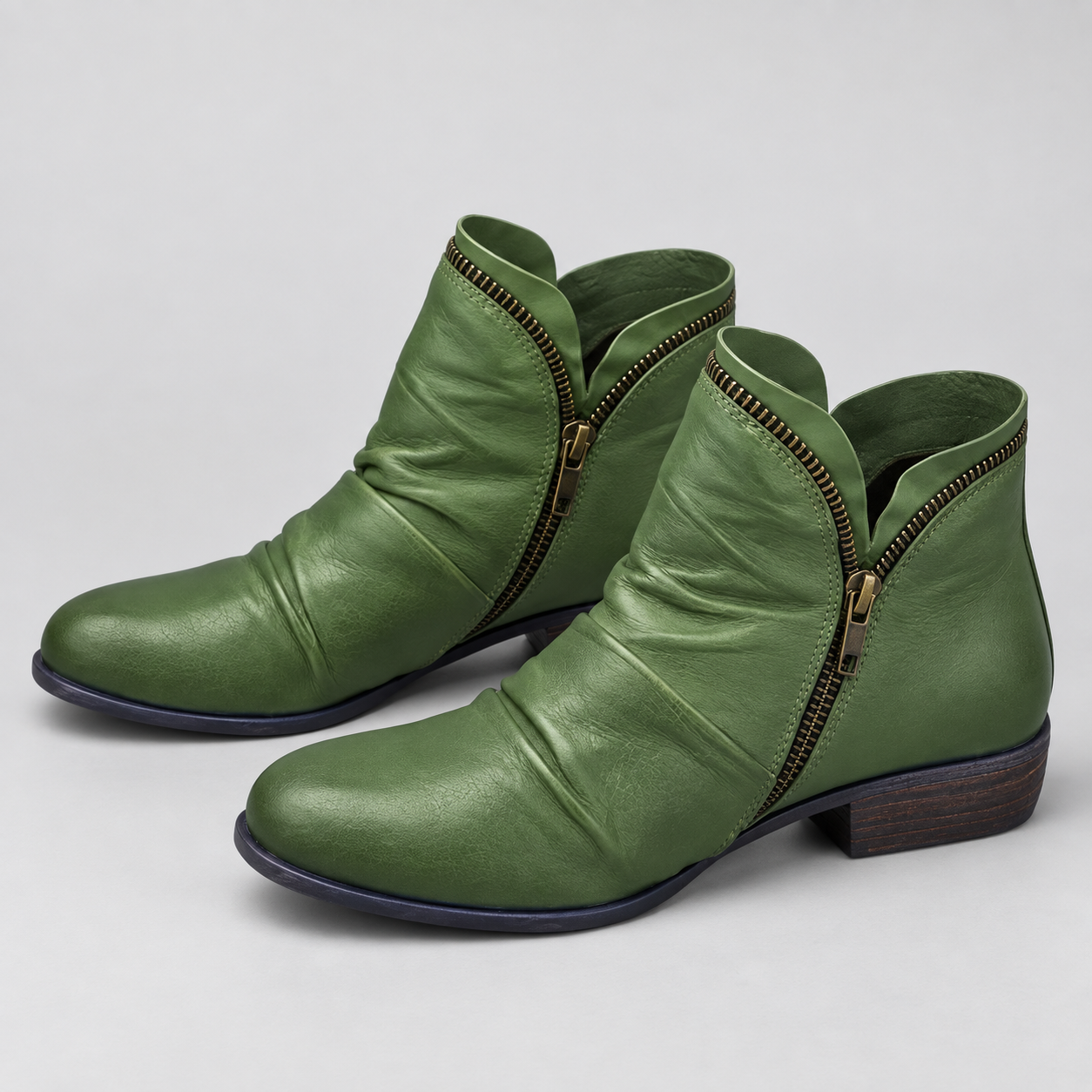 Elegant Women's Orthopaedic Ankle Boots with Refined Zip Detail