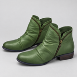 Elegant Women's Orthopaedic Ankle Boots with Refined Zip Detail