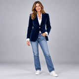 Striking Women's Blazer with Classic Lapels and Polished Finish