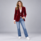Striking Women's Blazer with Classic Lapels and Polished Finish