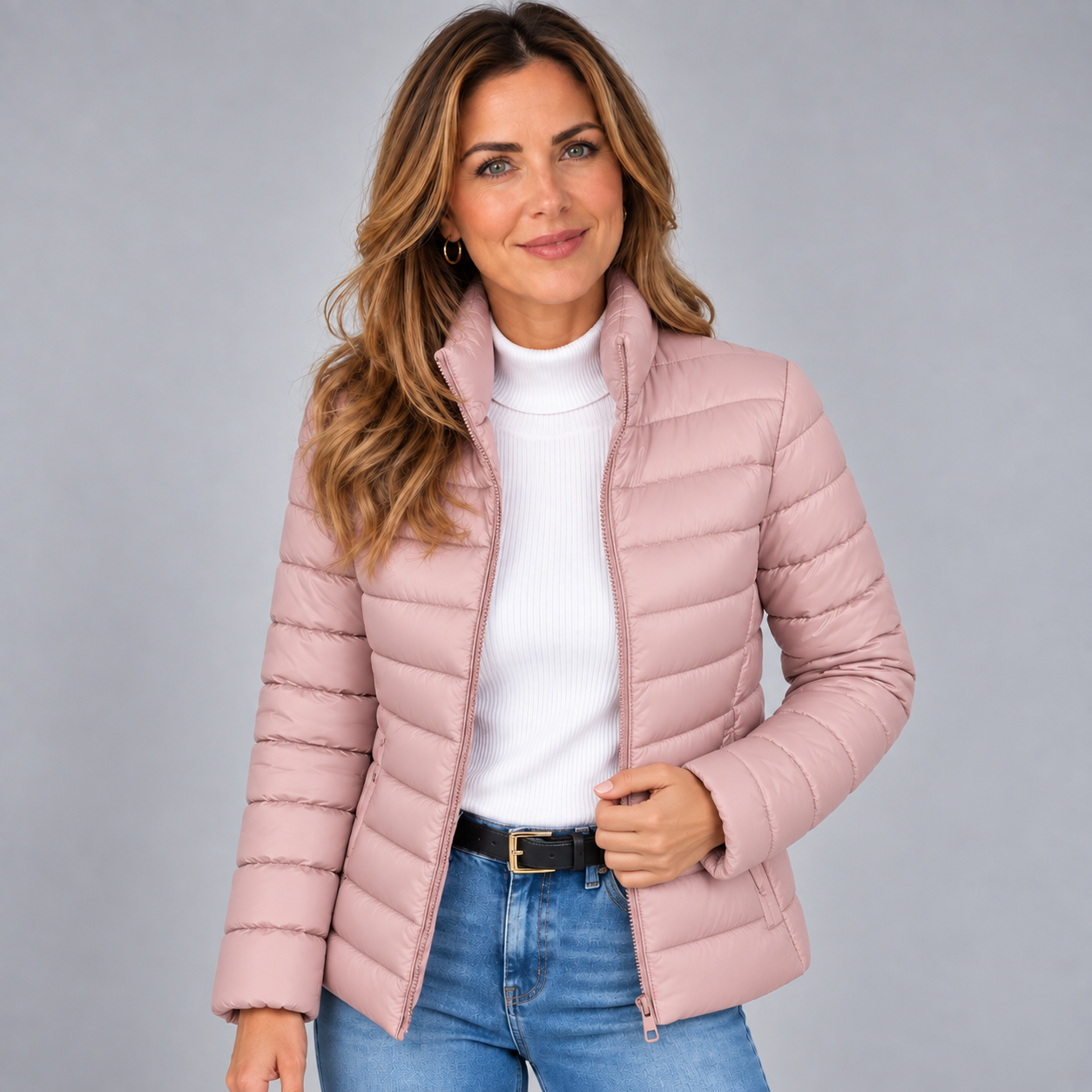 Effortless Women's Puffer Jacket With Sleek Quilted Design