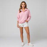 Refined Women’s Oversized Sweatshirt with Press Stud Collar