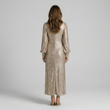 Striking Maxi Dress with Sparkling Detail and Relaxed Silhouette