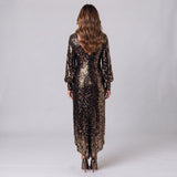 Striking Maxi Dress with Sparkling Detail and Relaxed Silhouette