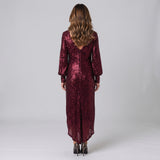 Striking Maxi Dress with Sparkling Detail and Relaxed Silhouette