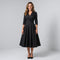 Women's A-line midi dress with a wrap bodice by Ivy & Co, image 1 of 7