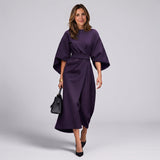 Women's belted maxi dress with lantern sleeves by Ivy & Co, image 4 of 7