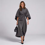 Women's belted maxi dress with lantern sleeves by Ivy & Co, image 6 of 7