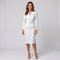 Women's belted wrap midi dress with a V-neckline by Ivy & Co, image 5 of 6