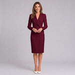 Women's tailored blazer midi dress with a double-breasted front by Ivy & Co, image 4 of 4