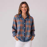 Women's checked cardigan in a relaxed cut by Ivy & Co, image 1 of 7