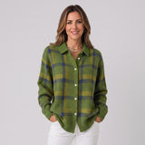 Women's checked cardigan in a relaxed cut by Ivy & Co, image 2 of 7