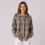 Women's checked cardigan in a relaxed cut by Ivy & Co, image 3 of 7