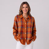 Women's checked cardigan in a relaxed cut by Ivy & Co, image 4 of 7