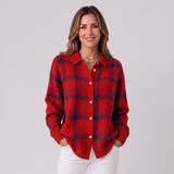 Women's checked cardigan in a relaxed cut by Ivy & Co, image 5 of 7