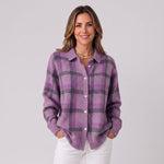 Women's checked cardigan in a relaxed cut by Ivy & Co, image 7 of 7