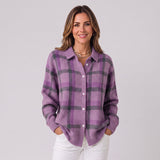 Women's checked cardigan in a relaxed cut by Ivy & Co, image 7 of 7