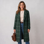 Women's checked coat with notch lapels by Ivy & Co, image 2 of 2