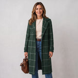 Women's checked coat with notch lapels by Ivy & Co, image 2 of 2
