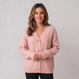 Women's classic button cardigan with long sleeves by Ivy & Co, image 3 of 4