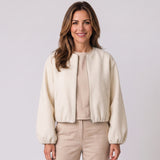 Women's cropped bomber jacket with a zip-up front by Ivy & Co, image 2 of 2