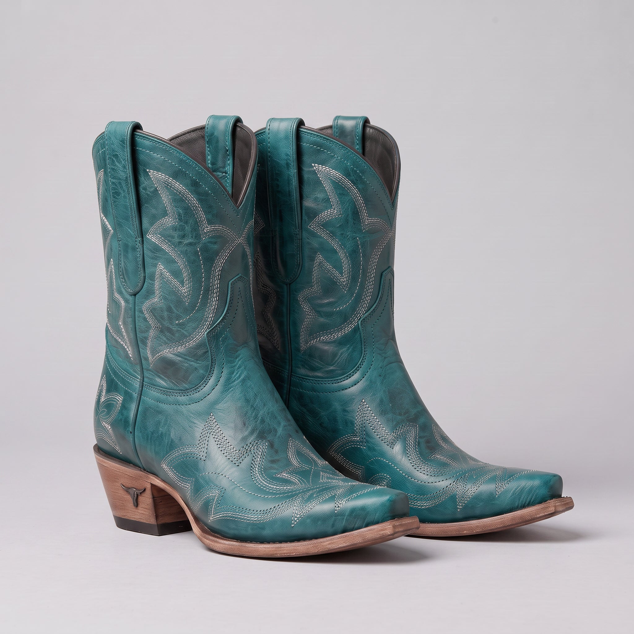 Women's mid calf cowboy boots with embroidery by Ivy & Co, image 2 of 3