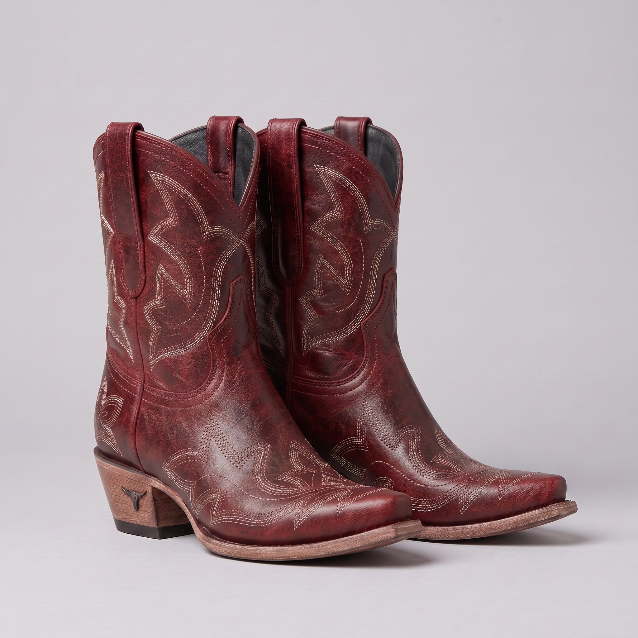 Women's mid calf cowboy boots with embroidery by Ivy & Co, image 3 of 3