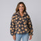 Women's fluffy floral jacket with a half zip by Ivy & Co, image 1 of 4