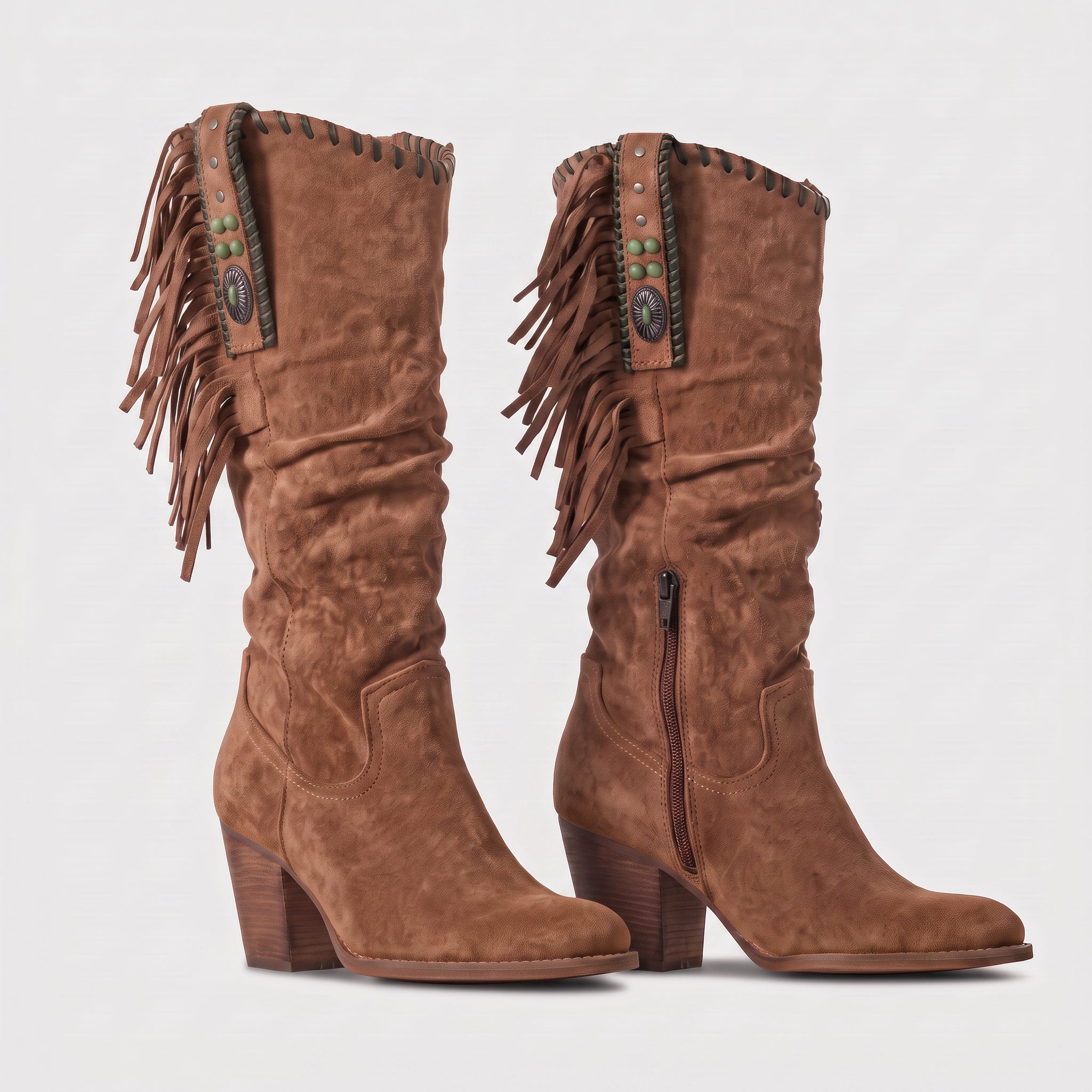 Women's western boots with fringe trim by Ivy & Co, image 2 of 4
