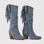 Women's western boots with fringe trim by Ivy & Co, image 3 of 4