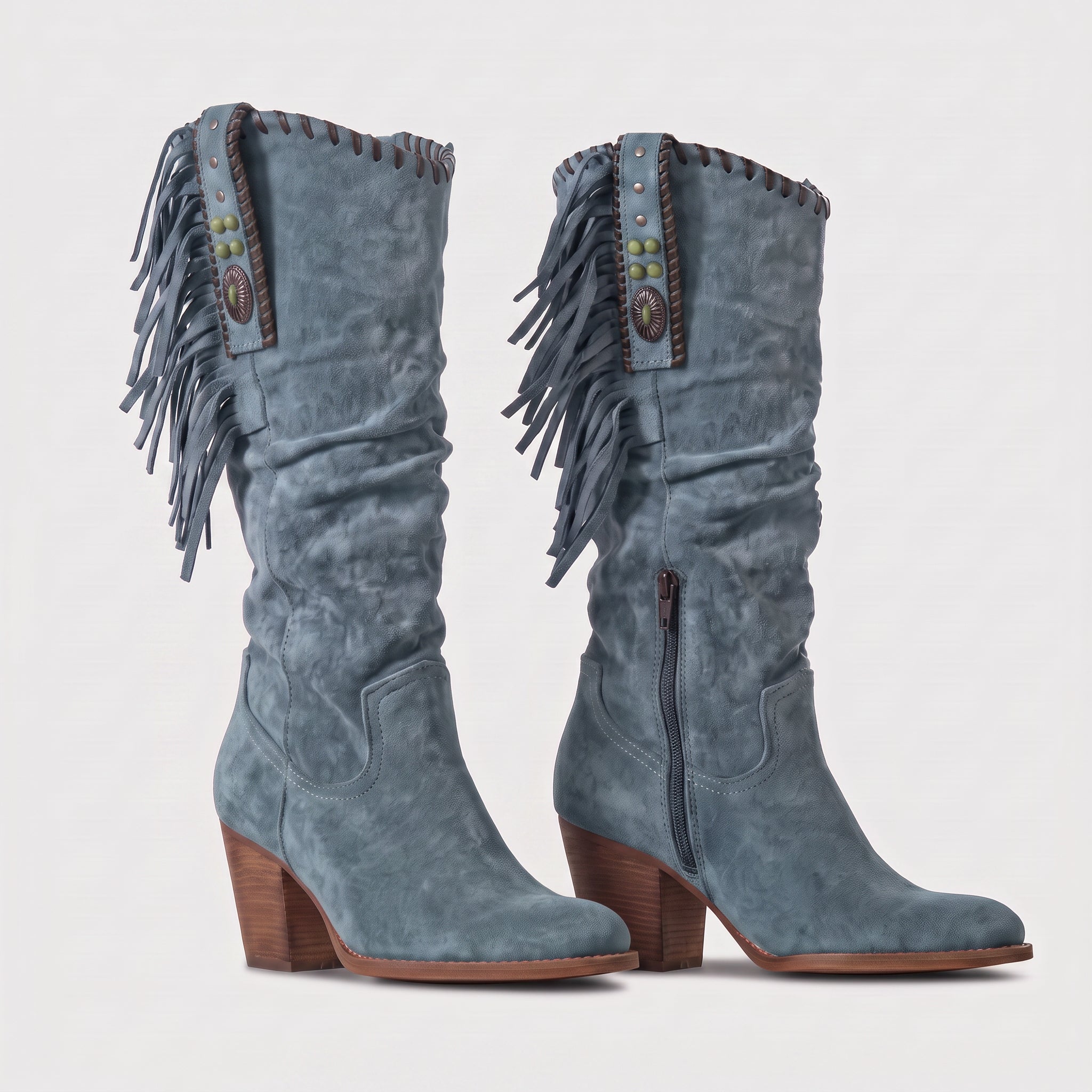 Women's western boots with fringe trim by Ivy & Co, image 3 of 4