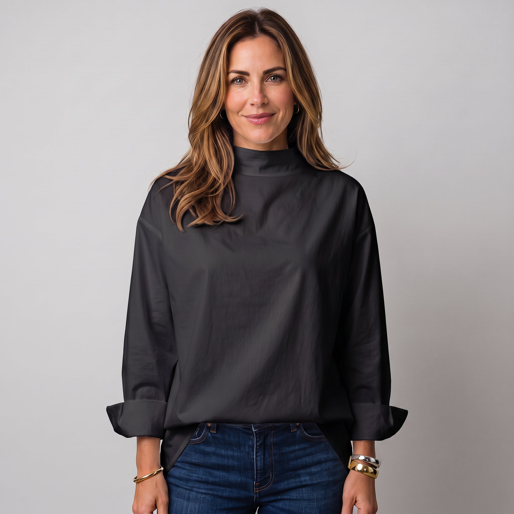 Women's high-neck jumper with long sleeves by Ivy & Co, image 3 of 3