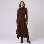 Women's high-neck maxi dress with long sleeves by Ivy & Co, image 3 of 5